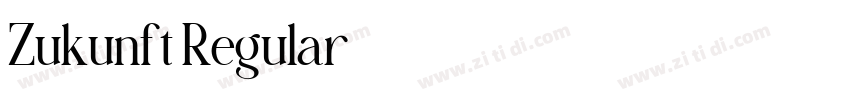 Zukunft Regular字体转换
